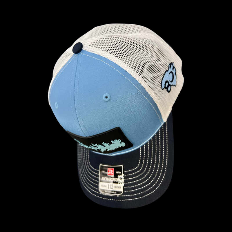 Richardson Lake Murray Peformance PVC Patch Navy Light Blue Trucker Hat