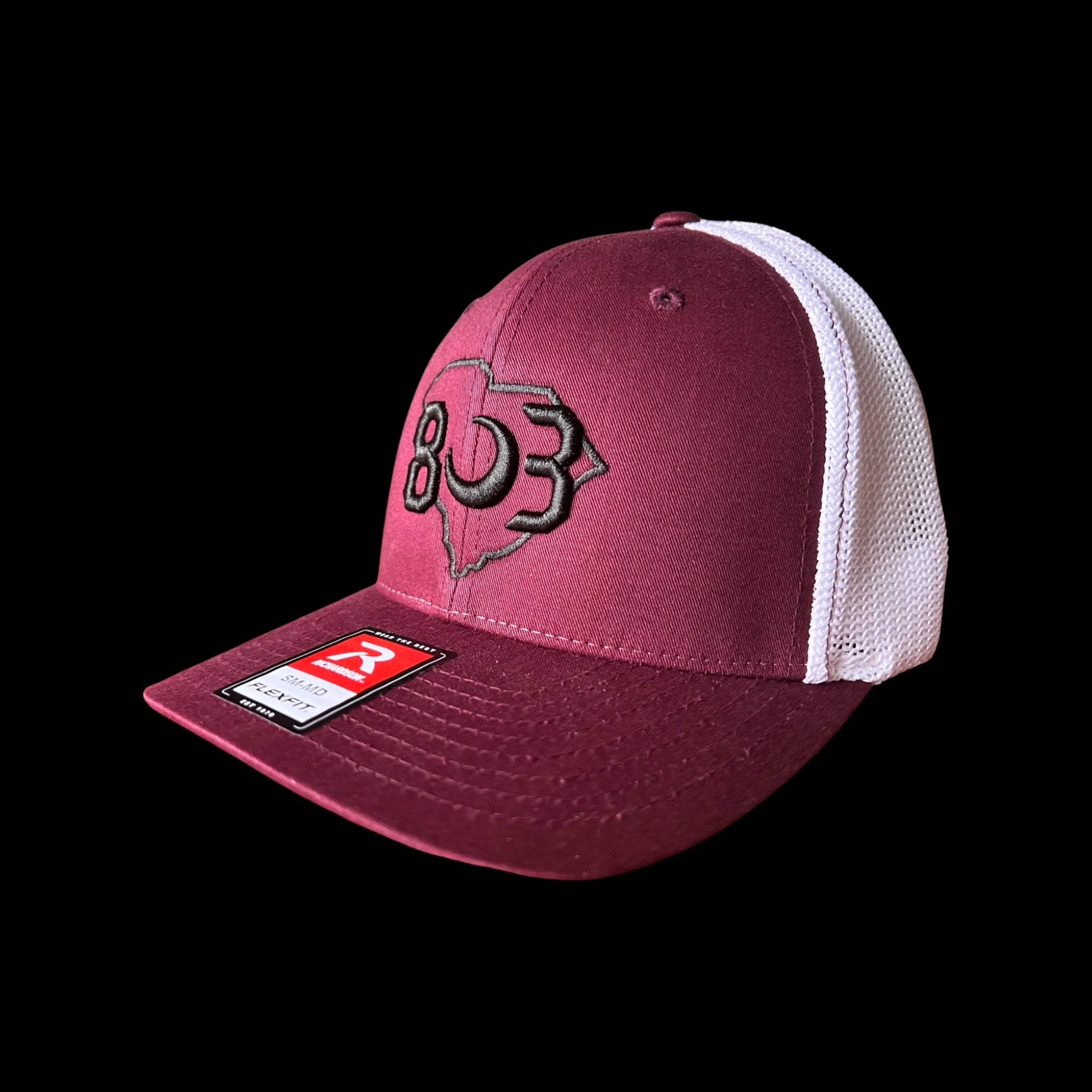 803 Garnet/White Fitted hat – Hometown 803