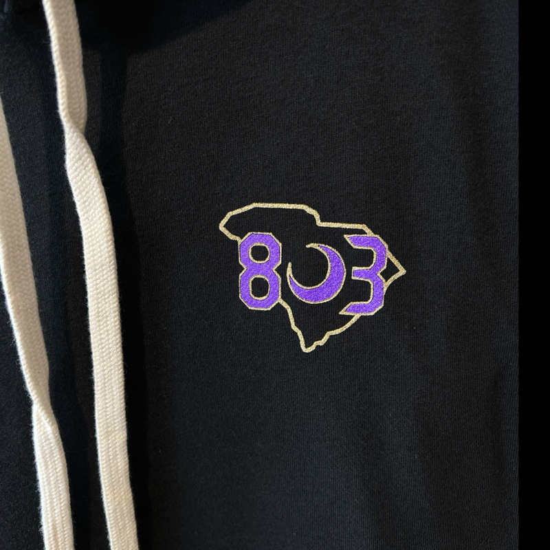 Batesburg-Leesville Panthers Midnight 803 Special Edition Unisex Distressed Flag Fleece Hoodie