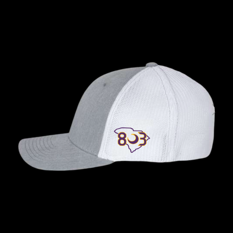 PRE-SALE: **FITTED** Northwestern Trojans 803 Special Edition Heather White Fitted Trucker Hat