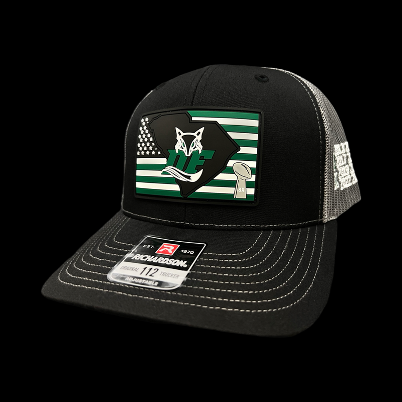 803 Dutch Fork 8X Champion Black Steel Trucker Hat