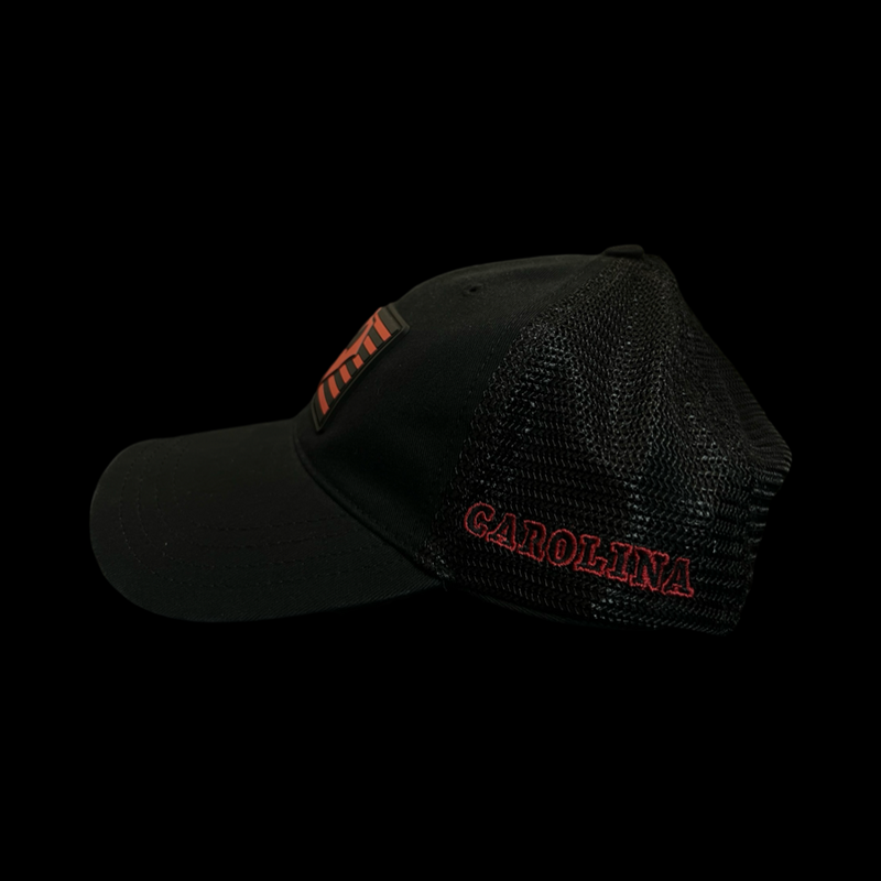 Richardson Black Hometown Rooster Garnet & Black Relaxed Trucker Hat