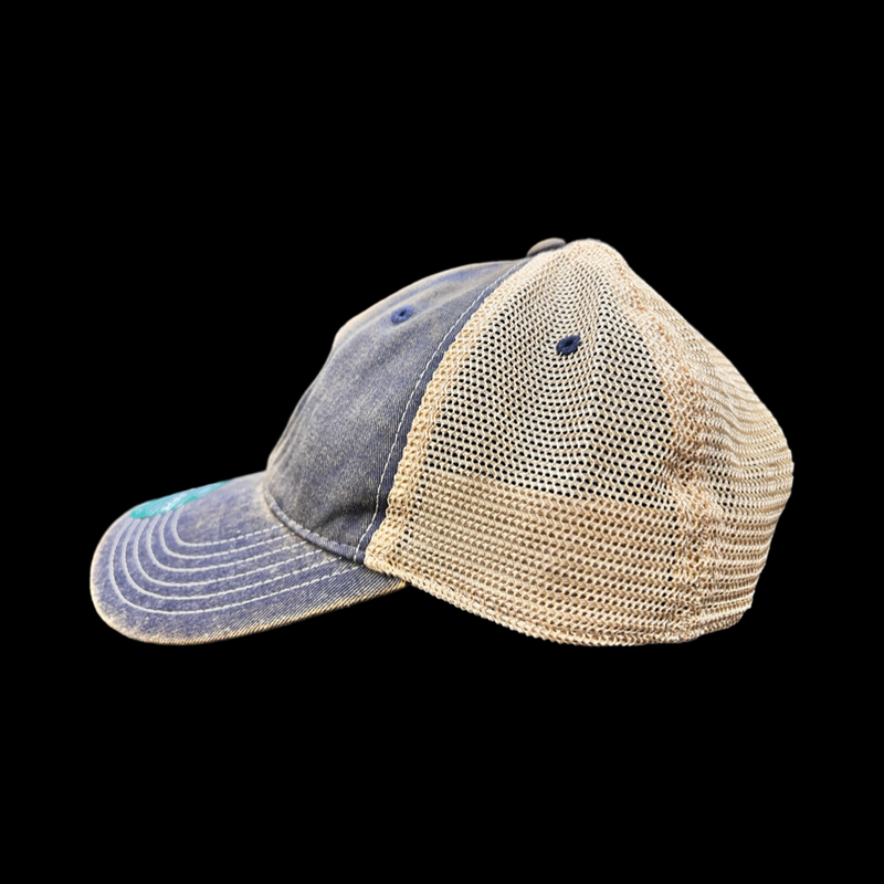 1776 Legacy Navy Khaki Palmetto Moon Relaxed Trucker Hat