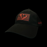 Richardson Black Hometown Rooster Garnet & Black Relaxed Trucker Hat