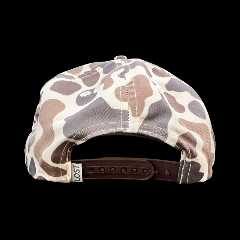 Lost 803 Duck Camo Flatbill Relaxed Waterfowl/Mallard Rope Hat