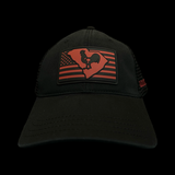 Richardson Black Hometown Rooster Garnet & Black Relaxed Trucker Hat