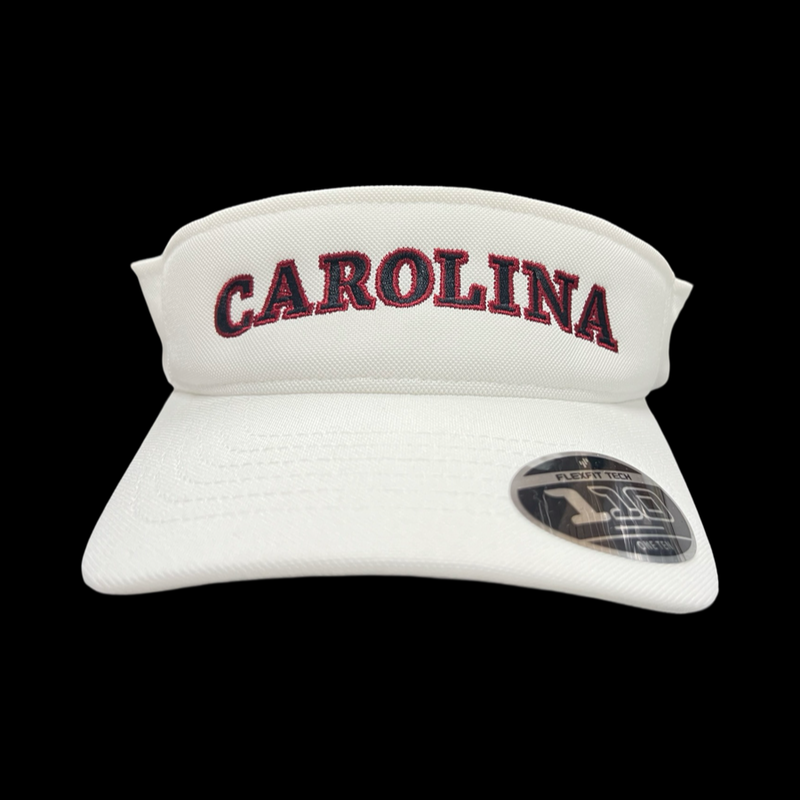 Flexfit Carolina White Adjustable Visor