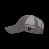 PRE_SALE: **EAGLE RELAXED FIT** Gray Collegiate Grey Script Logo Special Edition Trucker Hat