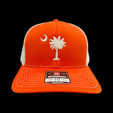 Richardson 1776 Orange White Palmetto Moon Trucker Hat