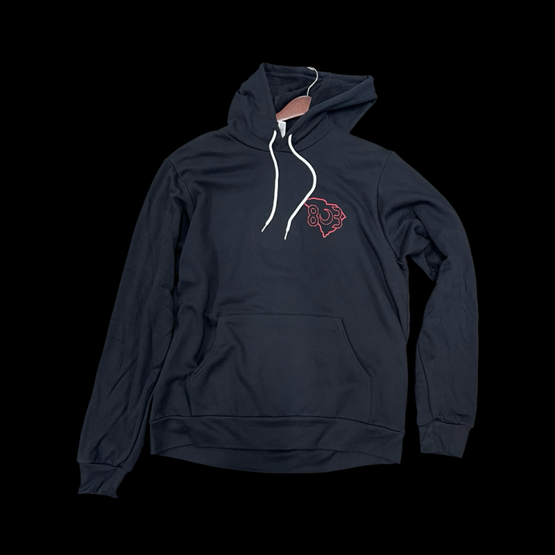 Hometown Rooster 803 Black & Garnet Premium Hoodie