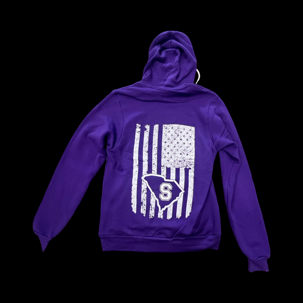 Saluda SAL-U 864 Special Edition Purple Distressed Flag Fleece Hoodie