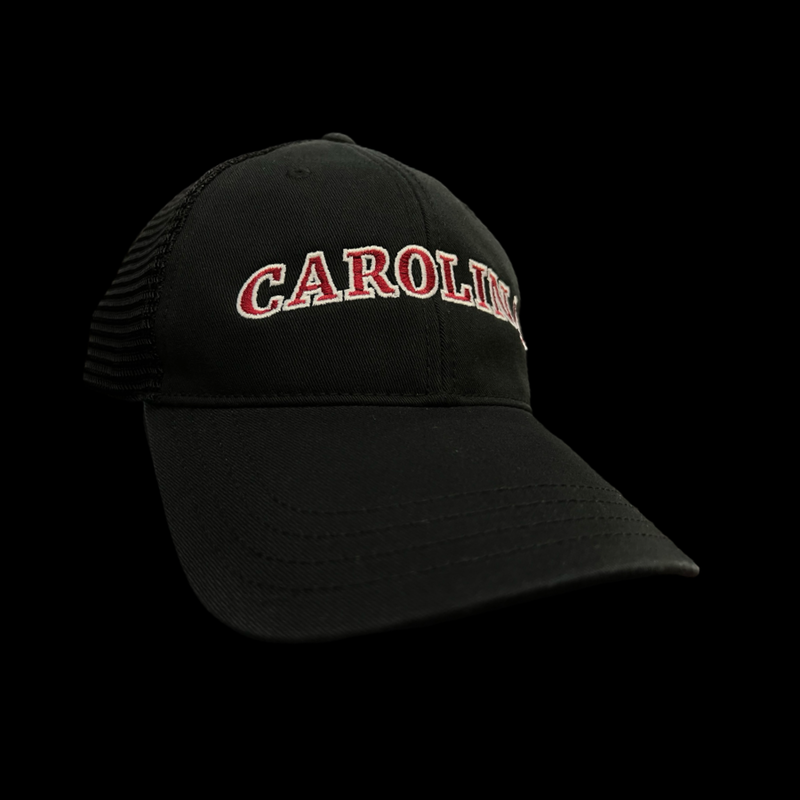 803 Richardson 111 Relaxed Carolina Black Trucker Hat