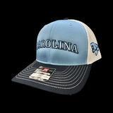 803 Richardson Carolina Navy Light Blue White Trucker hat