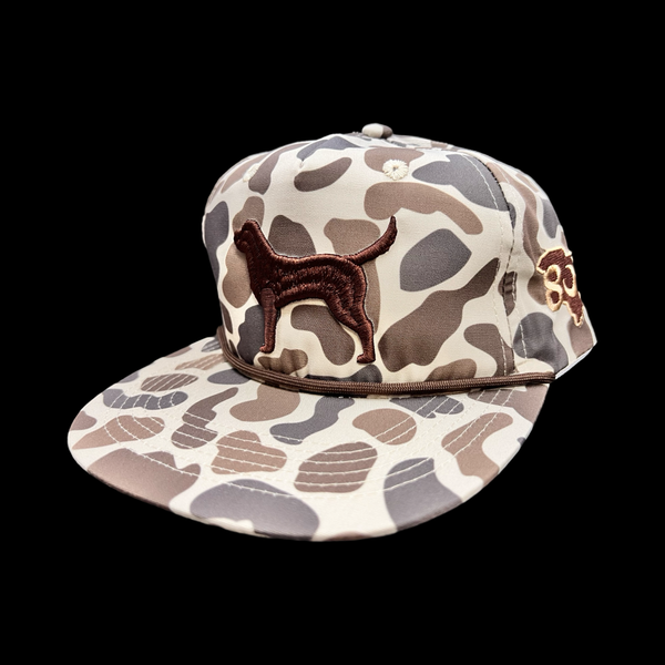 Lost Oldscool 3D Chocolate Lab Relaxed Flatbill Hat