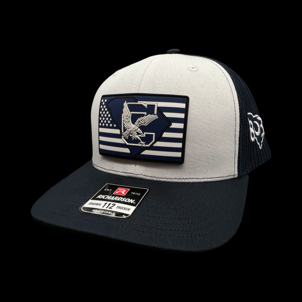 Richardson 112 Trucker Clover Blue Eagles 803 Special Edition Performance PVC Trucker Hat