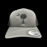 Yupoong 1776 Charcoal Black Trucker Hat