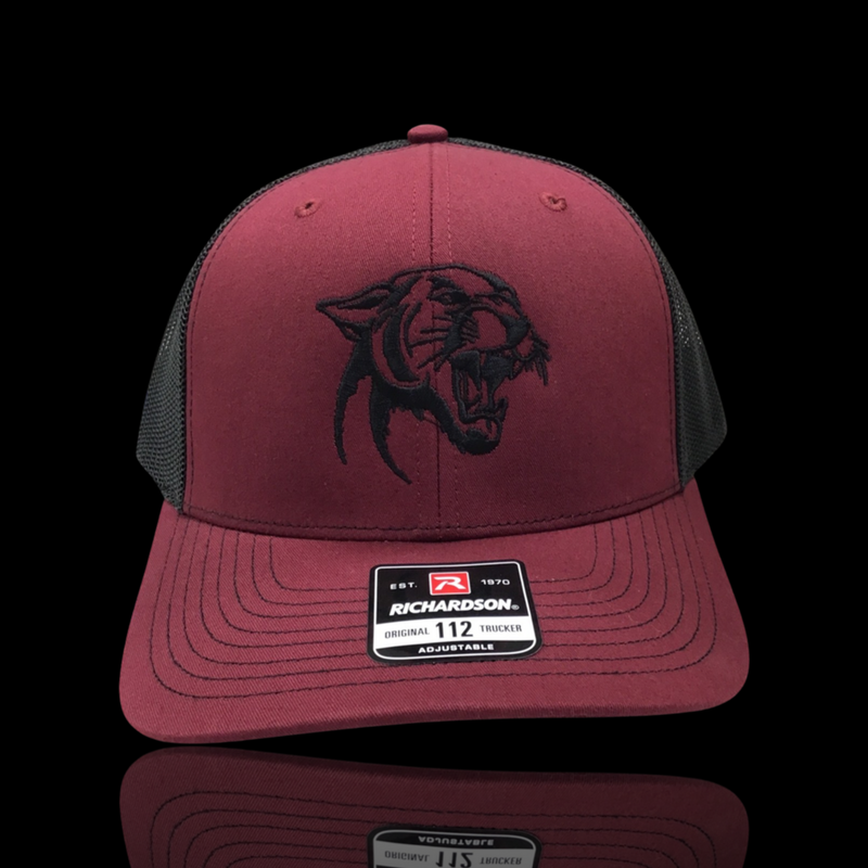 Pelion Athletic Program Maroon Black Panther Trucker Hat