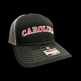 864 Richardson 112 Snapback Carolina Black Steel Trucker Hat