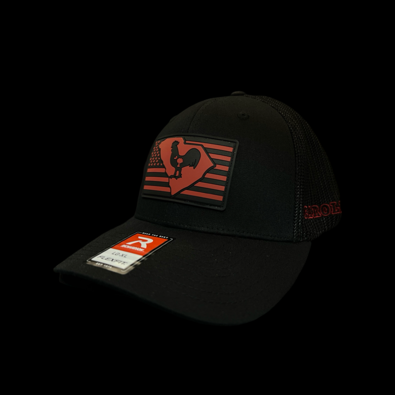 Richardson Black Hometown Rooster Garnet & Black Fitted Hat