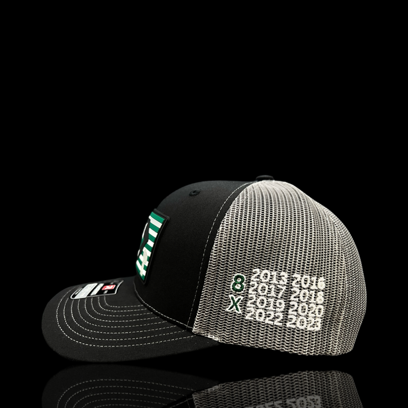 803 Dutch Fork 8X Champion Black Steel Trucker Hat