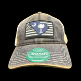 Legacy Navy Khaki Peformance PVC Relaxed Trucker Hat