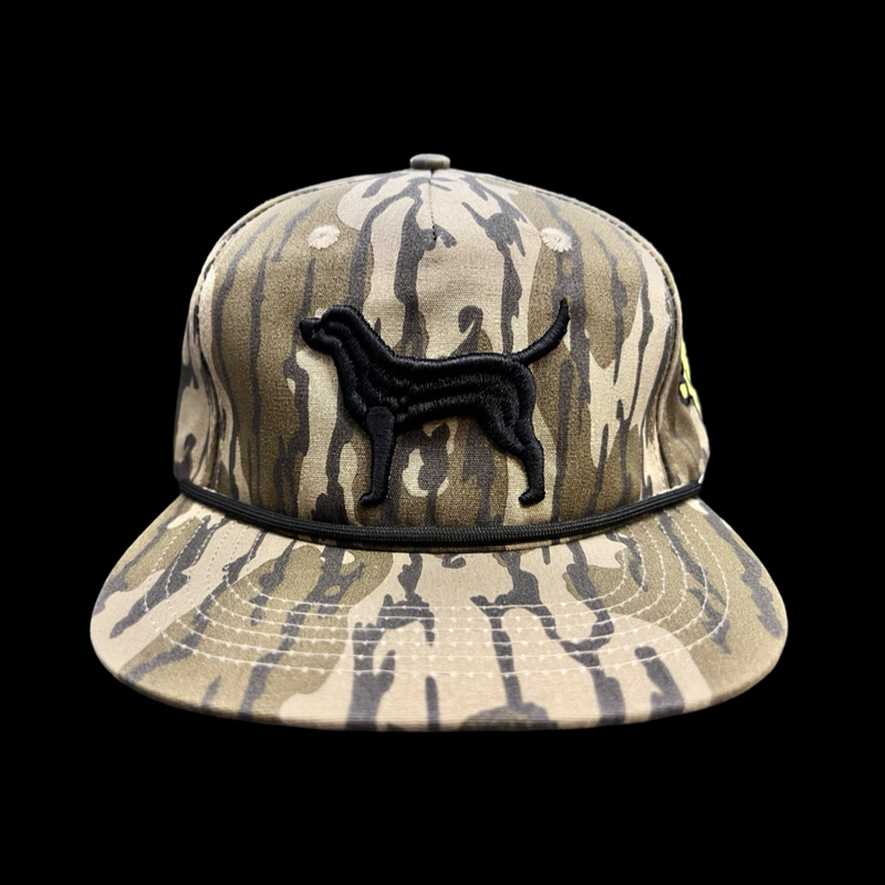 Lost Bottomland 3D Black Lab Relaxed Flatbill Hat