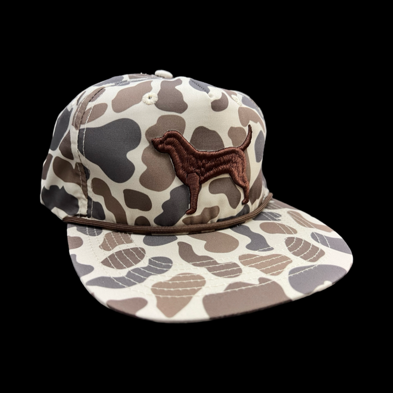 Lost Oldscool 3D Chocolate Lab Relaxed Flatbill Hat