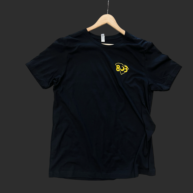 Distressed Flag Tee - Black & Gold Has No Borders