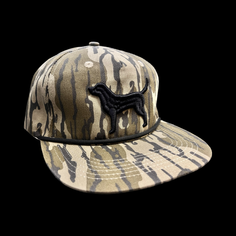 Lost Bottomland 3D Black Lab Relaxed Flatbill Hat