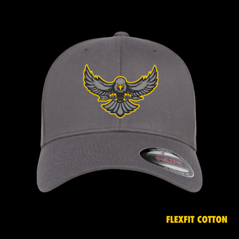 PRE_SALE: **EAGLE FLEXFIT COTTON** Gray Collegiate Charcoal  Special Edition Fitted Hat