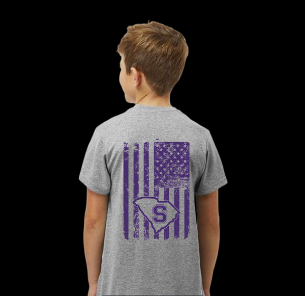 PRE-SALE: SAL-U 864 Special Edition Saluda Tigers YOUTH Performance Distressed Flag Tee