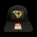 Richardson 803 Performance PVC Patch Black Duck Camo Fitted Mesh Trucker Hat