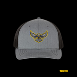 PRE_SALE: **YOUTH EAGLE** Gray Collegiate Heather Black Special Edition Trucker Hat