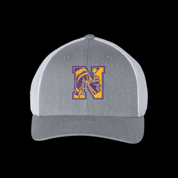 **FITTED** Northwestern Trojans 803 Special Edition Heather White Fitted Trucker Hat