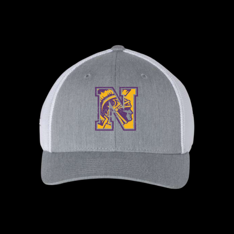 PRE-SALE: **FITTED** Northwestern Trojans 803 Special Edition Heather White Fitted Trucker Hat