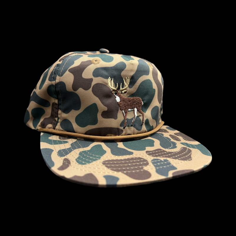 803 Lost Deer Oldscool Chocolate Relaxed Flatbill Hat