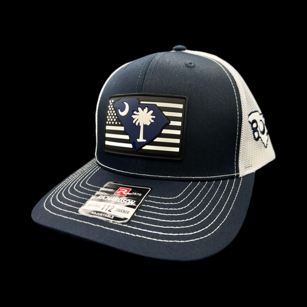 803 Richardson Performance PVC Navy White Trucker Hat