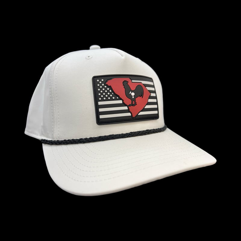 Richardson White Hometown Rooster Carolina Performance Oldscool Trucker Hat