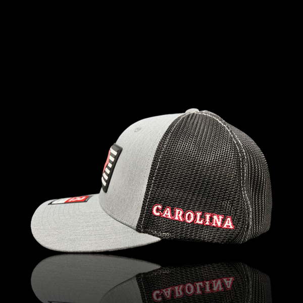 Richardson Carolina Hometown Rooster Heather Black Fitted Trucker Hat