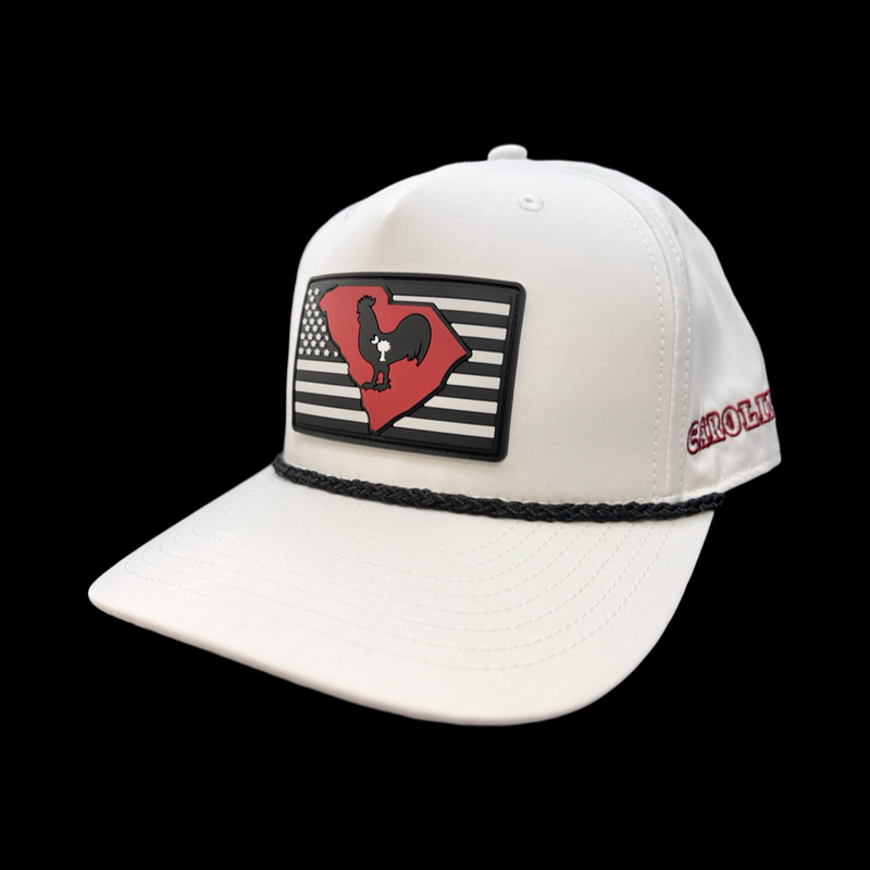 Richardson White Hometown Rooster Carolina Performance Oldscool Trucker Hat