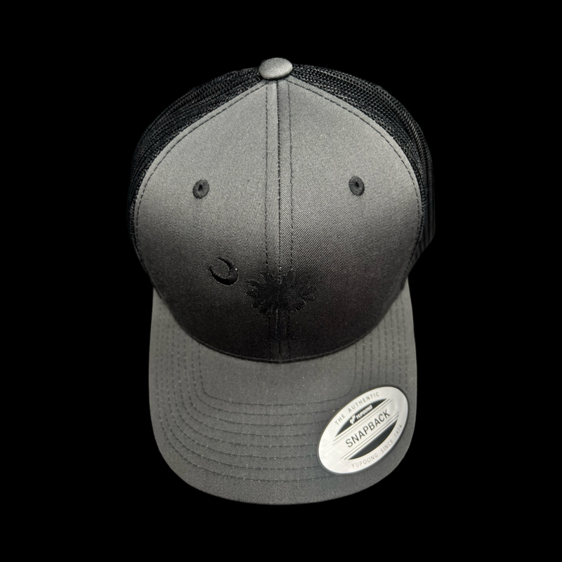 Yupoong 1776 Charcoal Black Trucker Hat