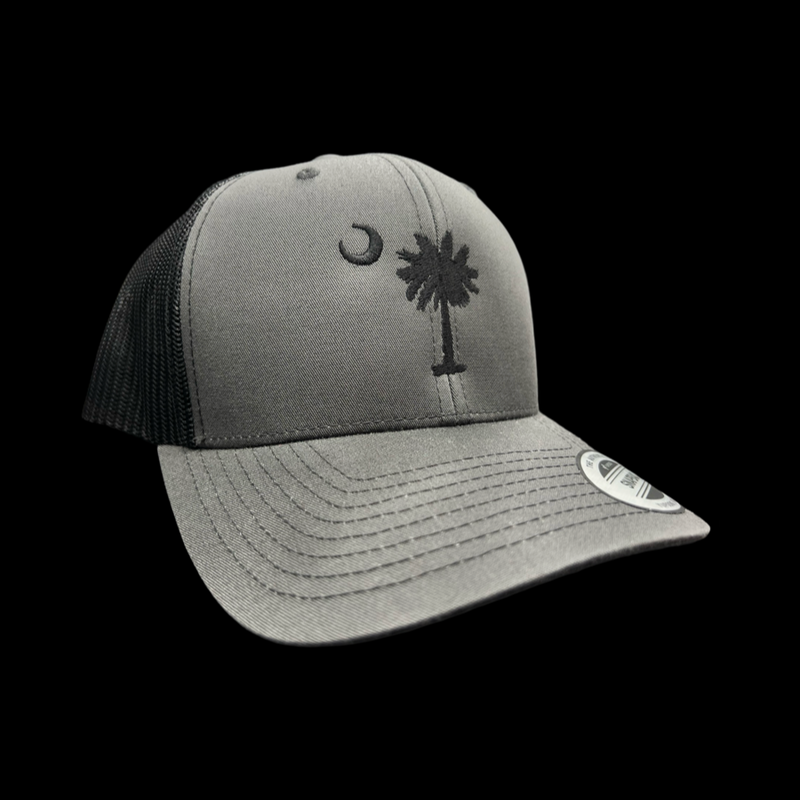 Yupoong 1776 Charcoal Black Trucker Hat