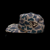 Lost 803 Duck Camo Flatbill Chocolate Relaxed Waterfowl/Mallard Rope Hat