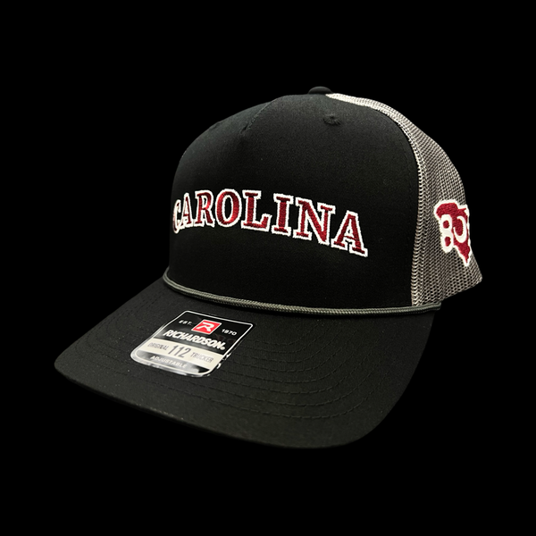 Richardson Carolina 803 Black Steel Rope Trucker Hat