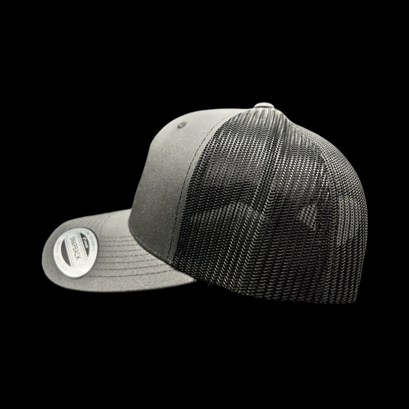 Yupoong 1776 Charcoal Black Trucker Hat