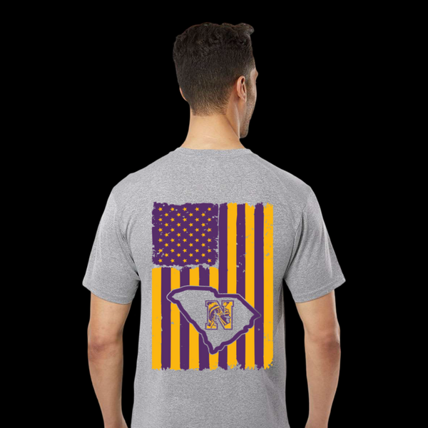 **UNISEX PERFORMANCE** Northwestern Trojans 803 Special Edition Unisex Polyester Performance Distressed Flag Tee