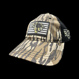 864 Richardson Bottomland Camo Performance PVC Patch Relaxed Trucker Hat