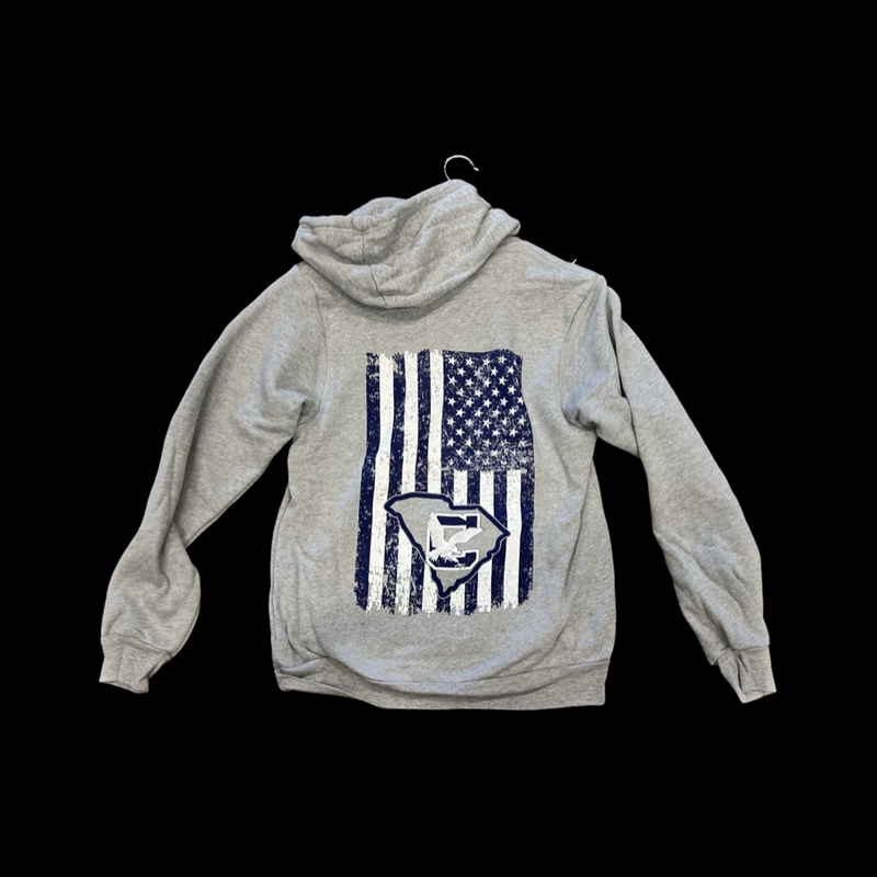 Clover Blue Eagles 803 Special Edition Unisex Performance Distressed Flag Hoodie