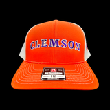 803 Richardson Clemson Orange White Script Trucker Hat