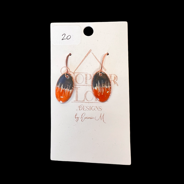 Clemson Frequency 1/2” Oval Tiger Earrings